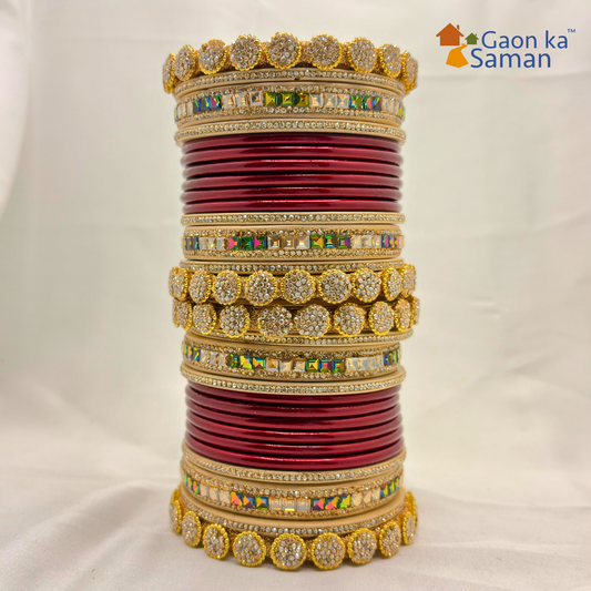 Traditional Rajasthani Rajwadi Lac Bridal Bangles set with latest Design Punjabi Look