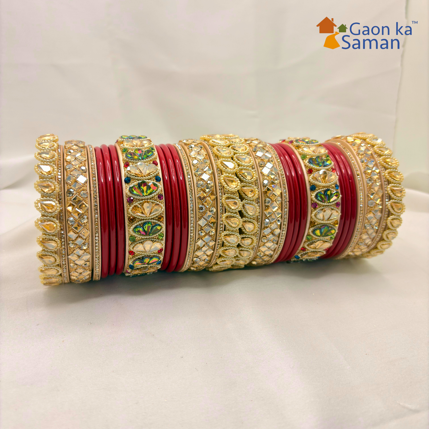 Royal Rajasthani Wedding Lac chura With Beautiful Punjabi Look Design Multicolour