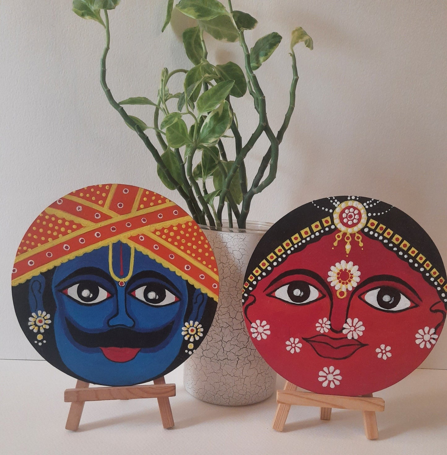 rajasthani,handpainted,mdf plates