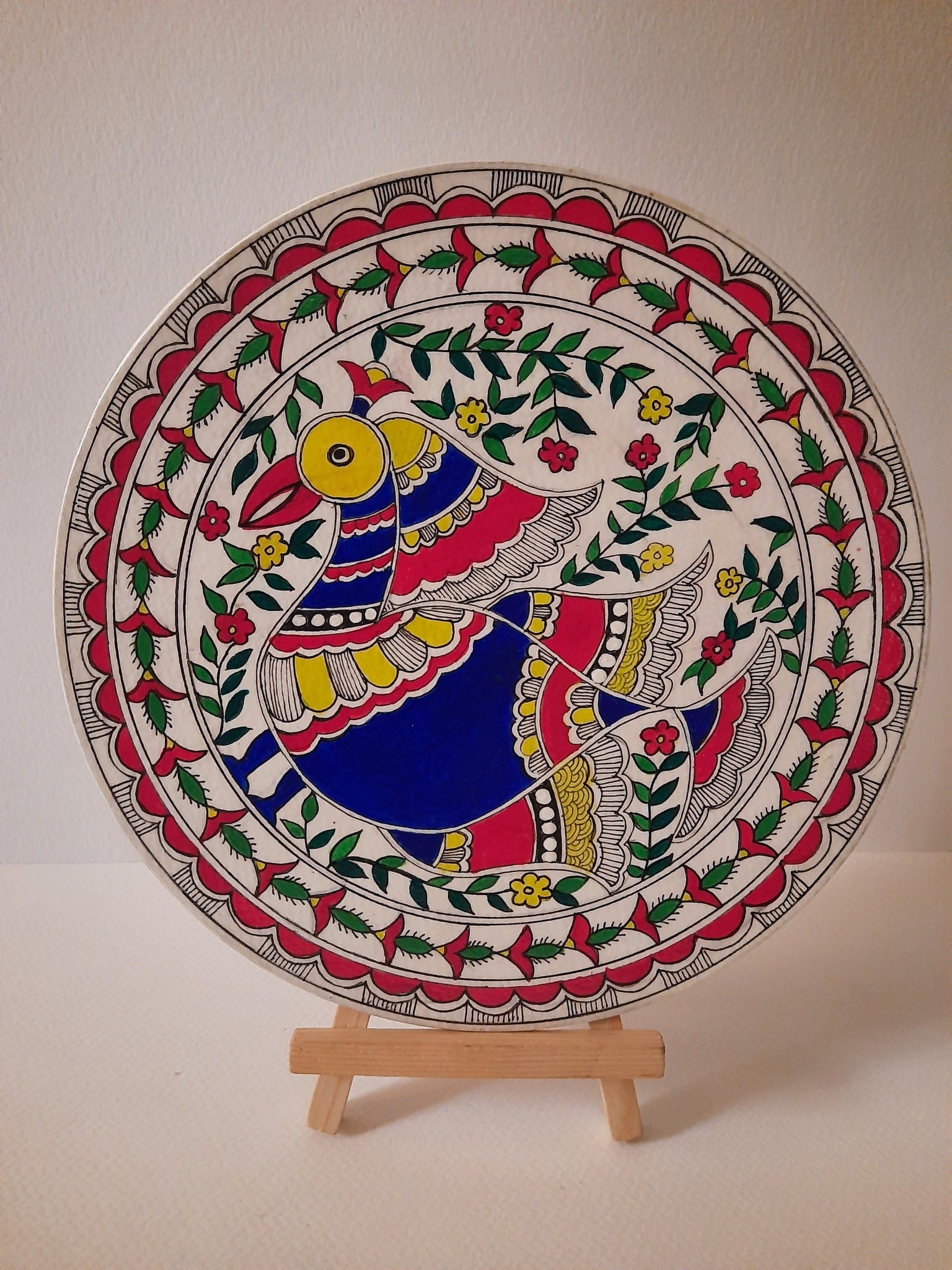 madhubani,handpainted,mdf plates