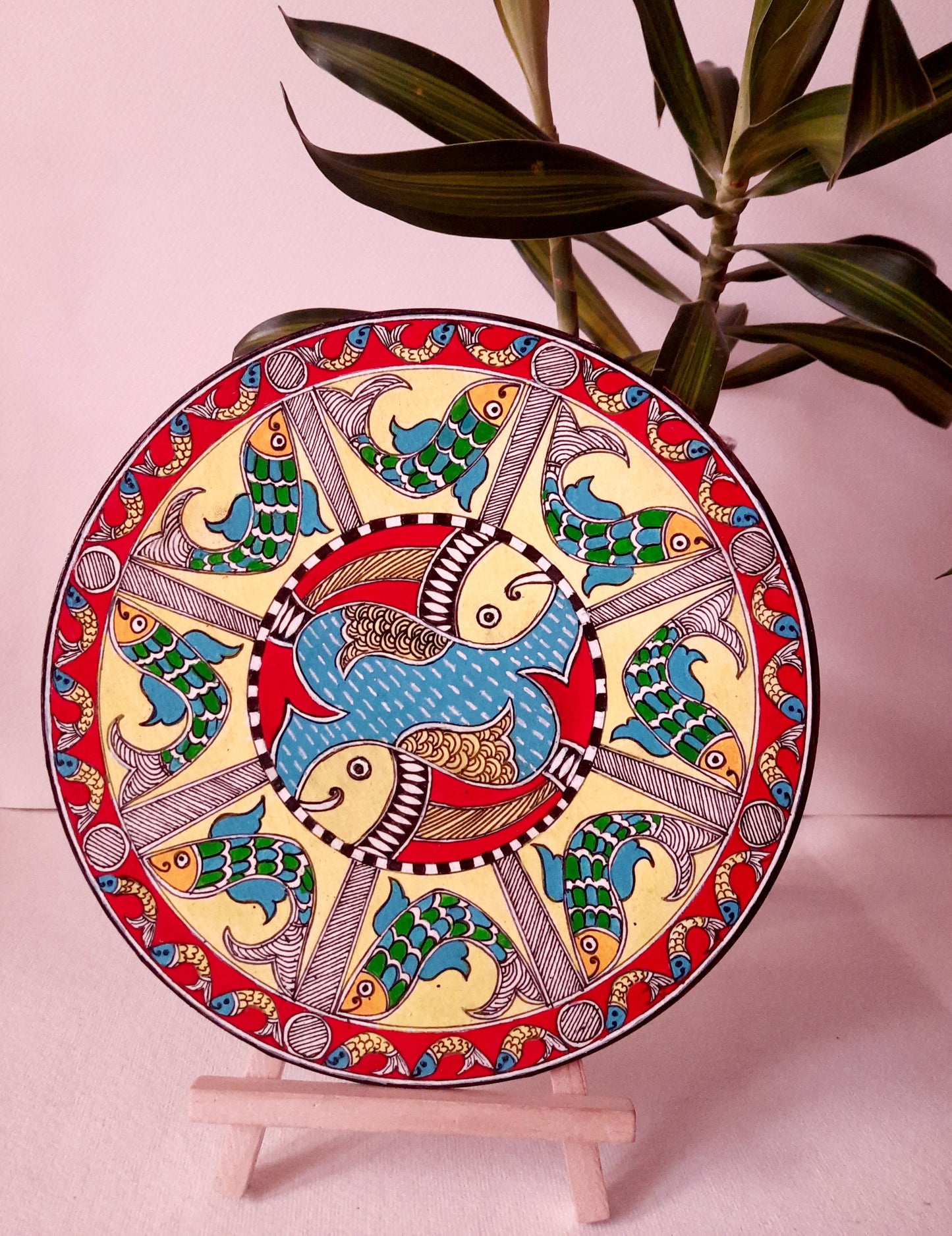 kalamkari painting,peacock,mdf plates