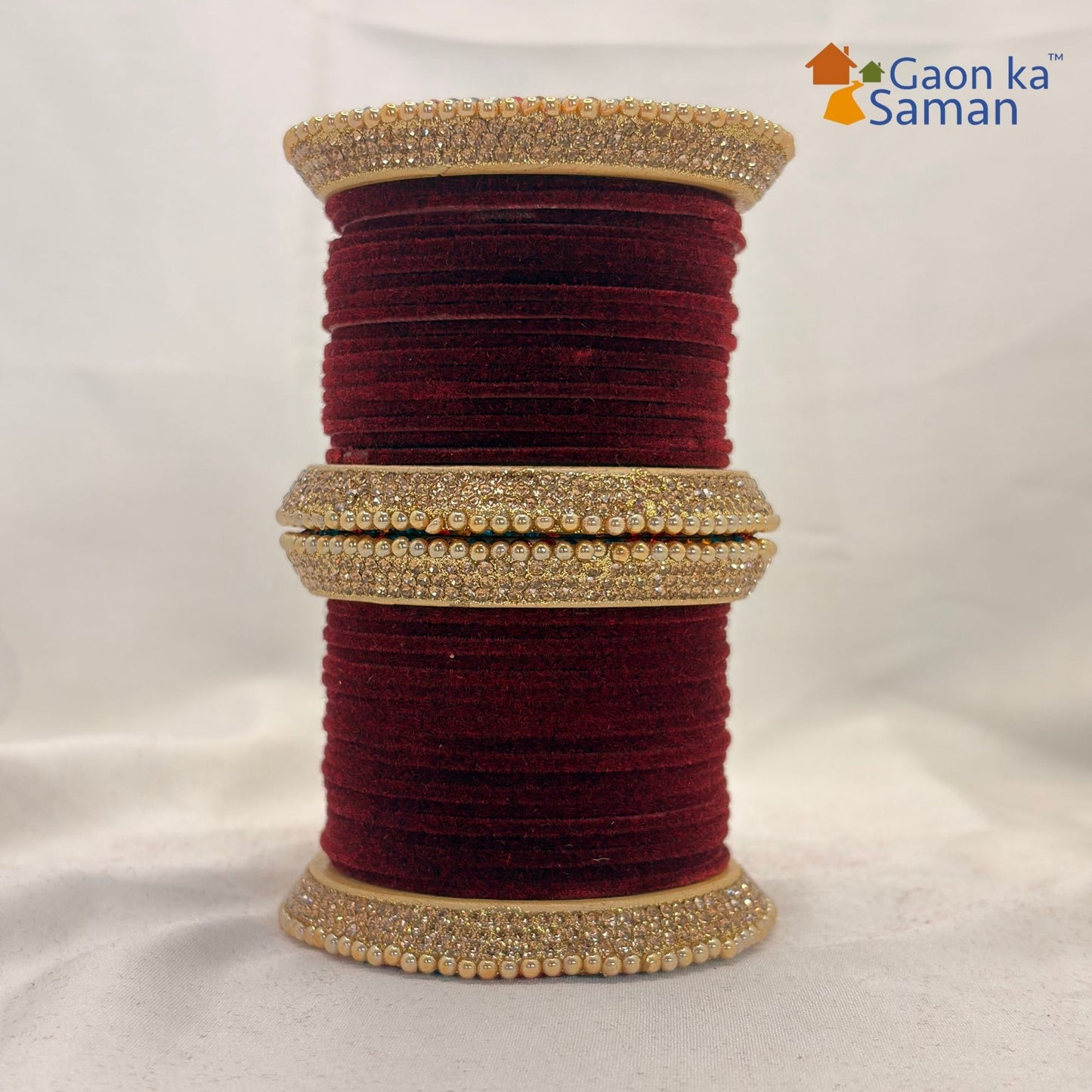 Premium Punjabi Wedding Bangles Set With Beautiful Multi Stone Lac Bangdi Velvet Plain Chudi Design