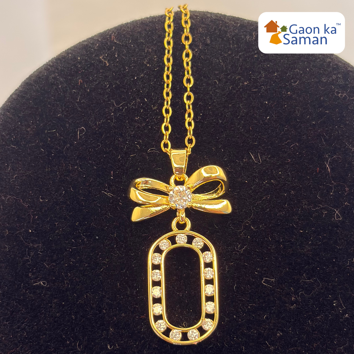 Yellow Gold Diamond Encrusted Paper Link Locket