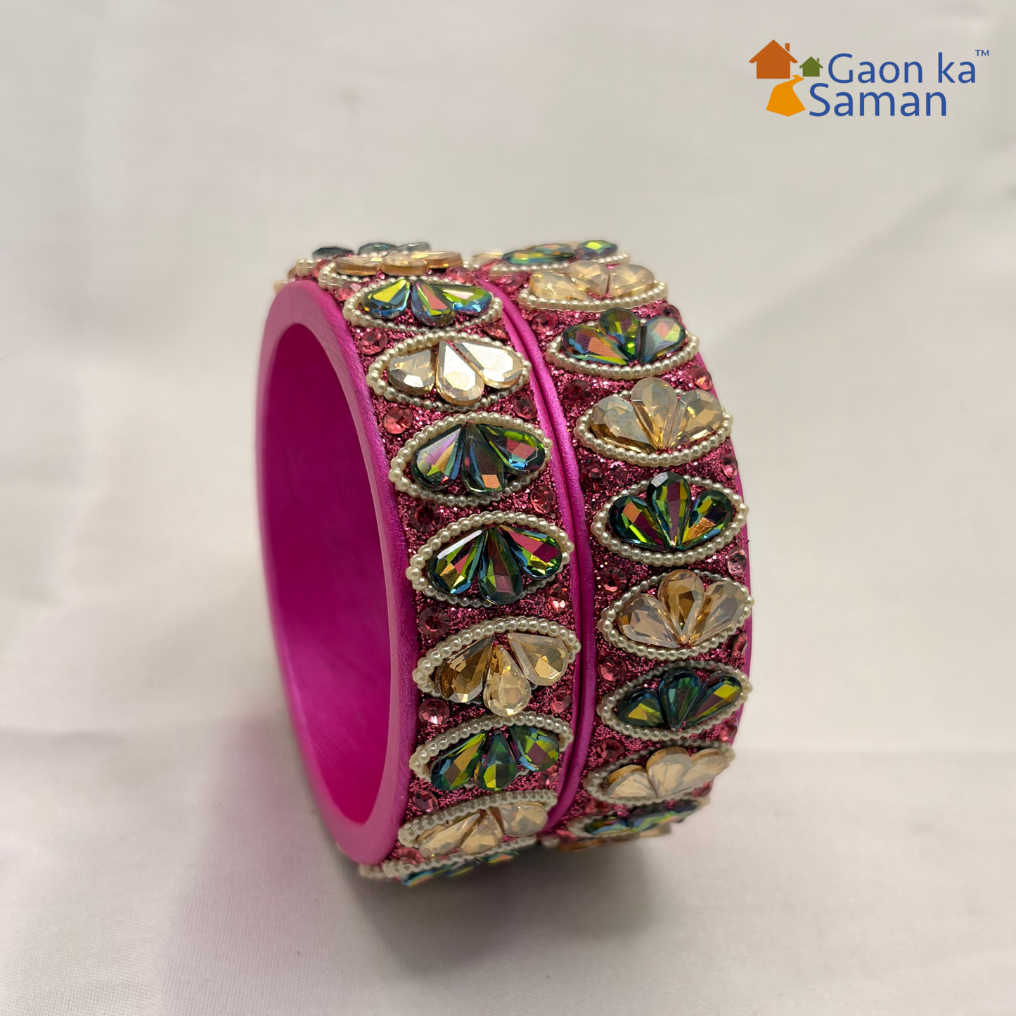 Rajasthani Traditional Lac Kada Bangles For Women & Girl With Latest Kundan Design