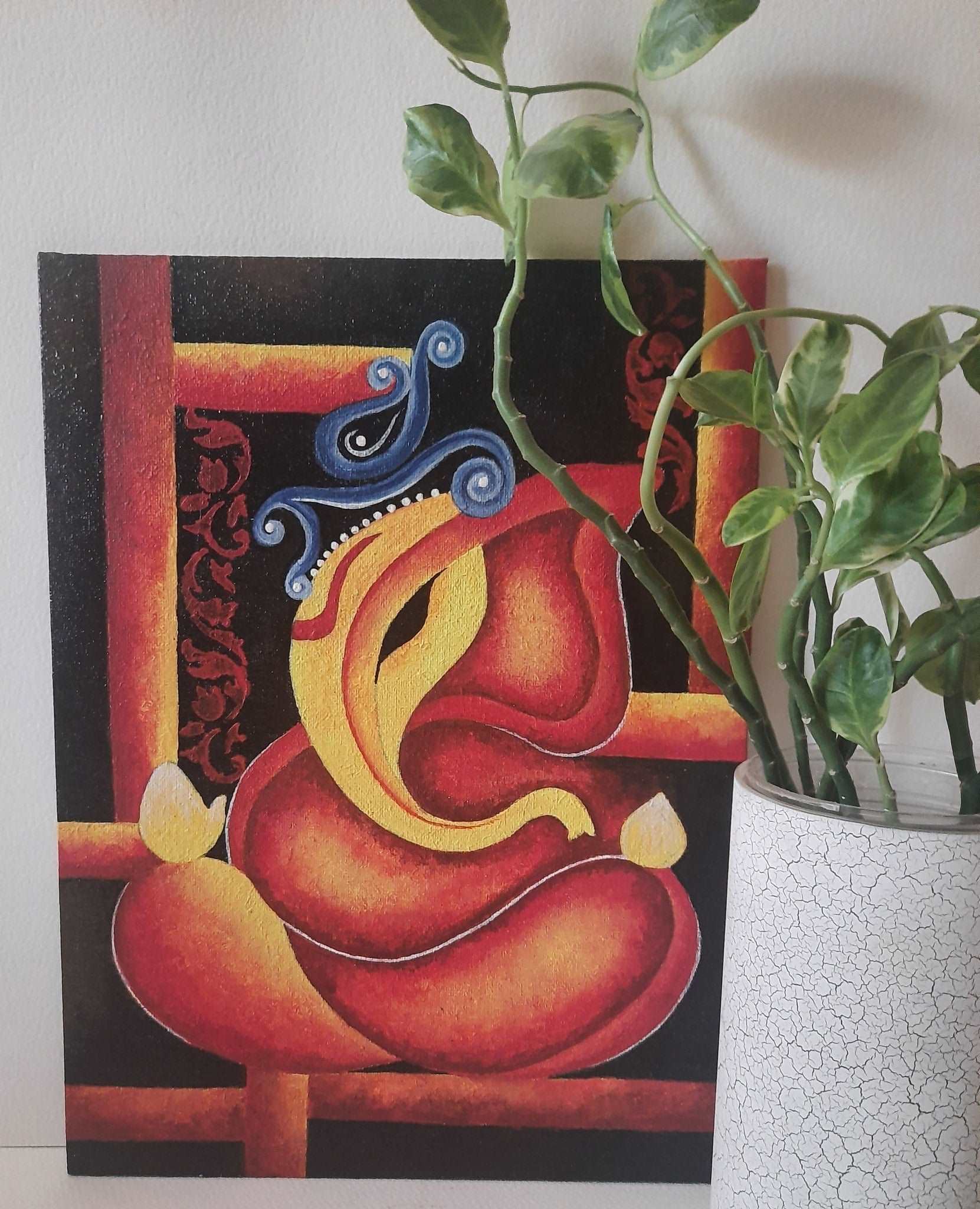 abstract-ganesha-painting-in-acrylics-on-canvas-board-2