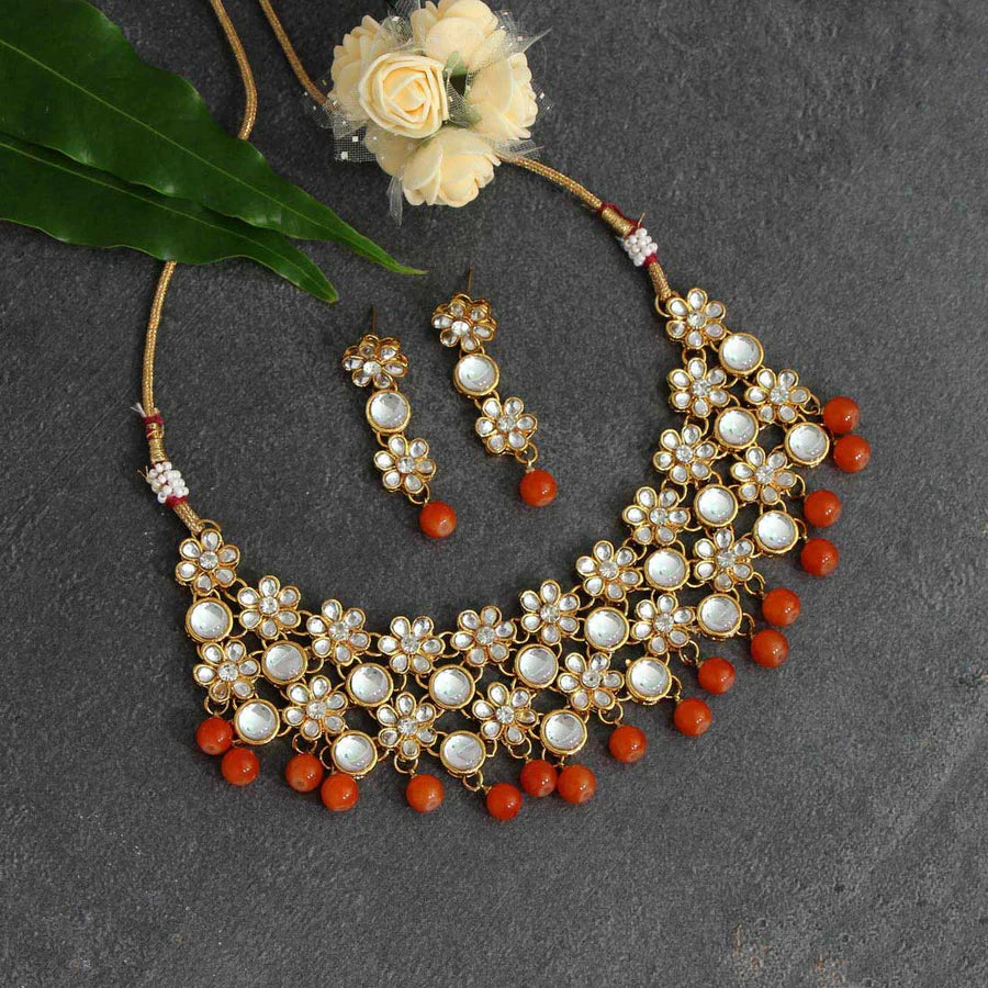 Multi Color Kundan Necklace Set