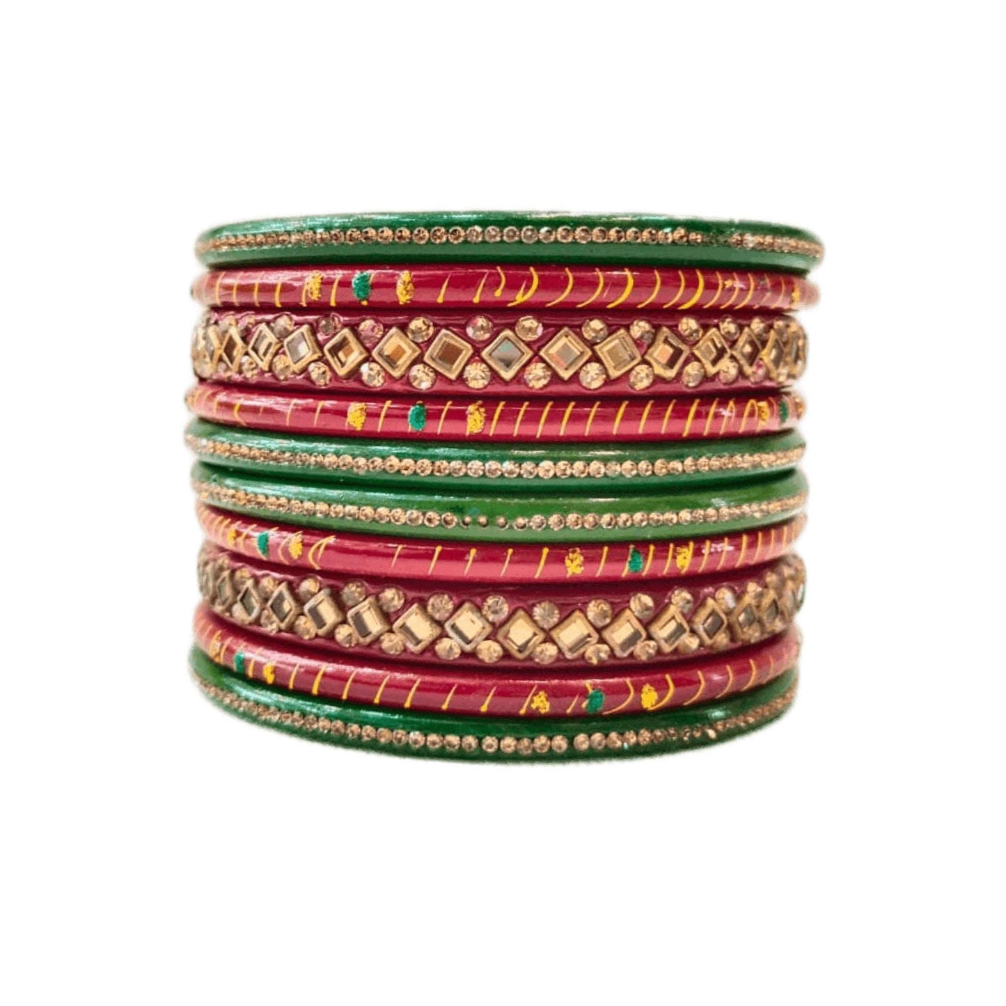 Lakh Bangle set, Red & Green Bangles, Traditional Beautiful Colour of Rajasthani Lakh Banglels set gaonkasaman