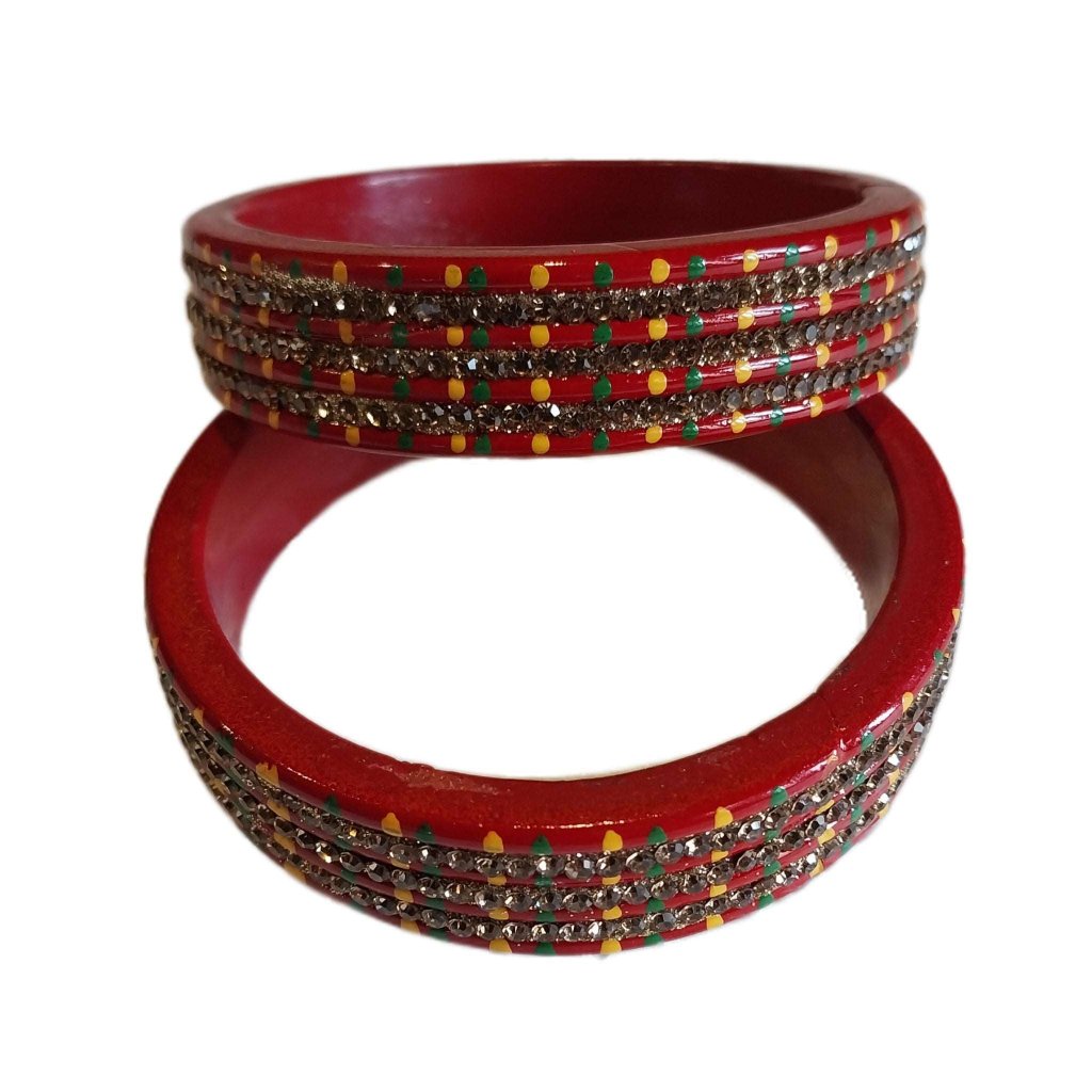 Maroon Lac Kada Bangle gaonkasaman