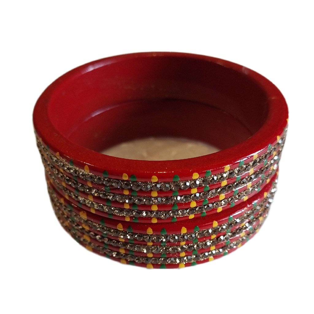 Maroon Lac Kada Bangle gaonkasaman