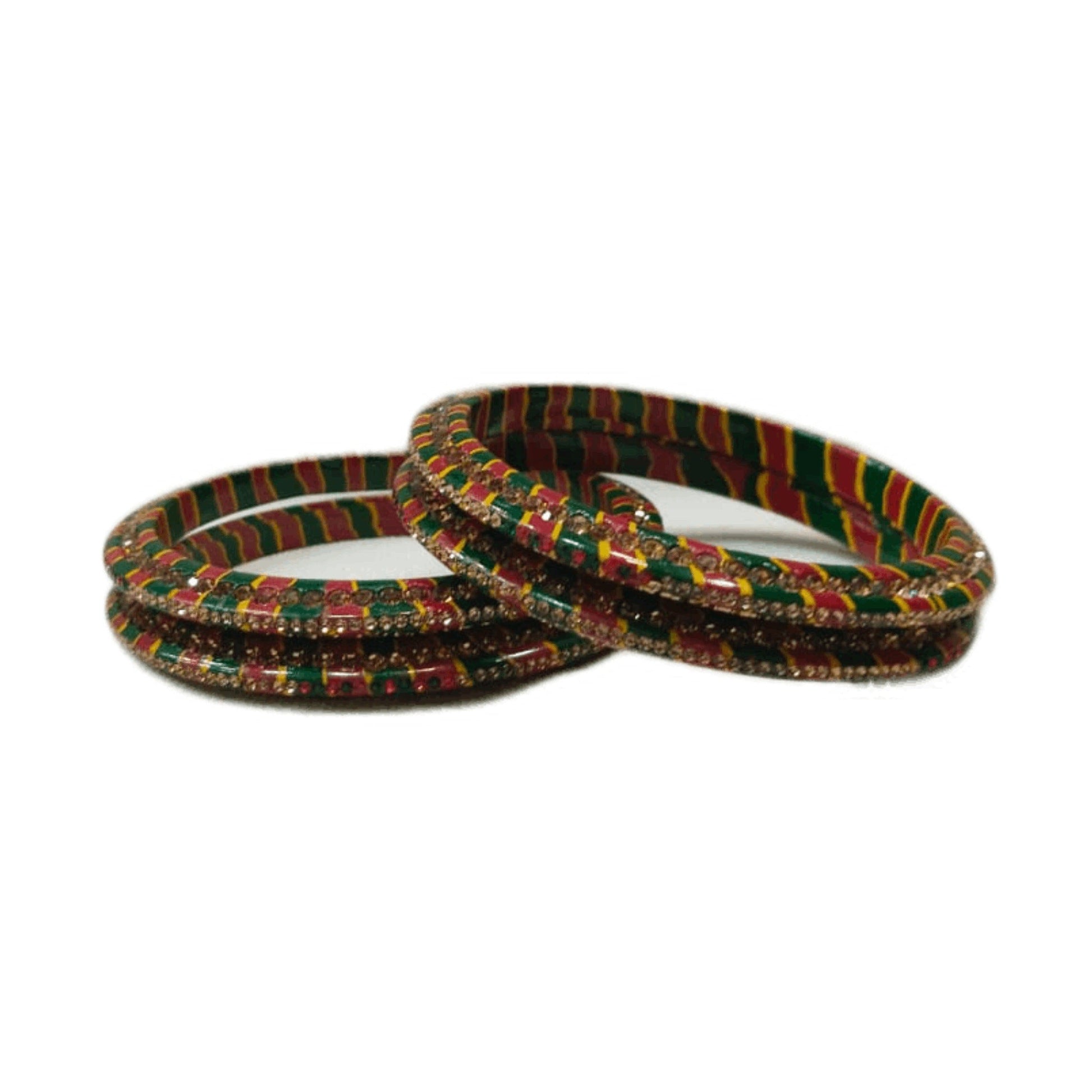 Rajasthani Traditional Lehariya Bangdi Lakh/Lac Bangle/Kadda/Chura Set For Women And Girls. gaonkasaman