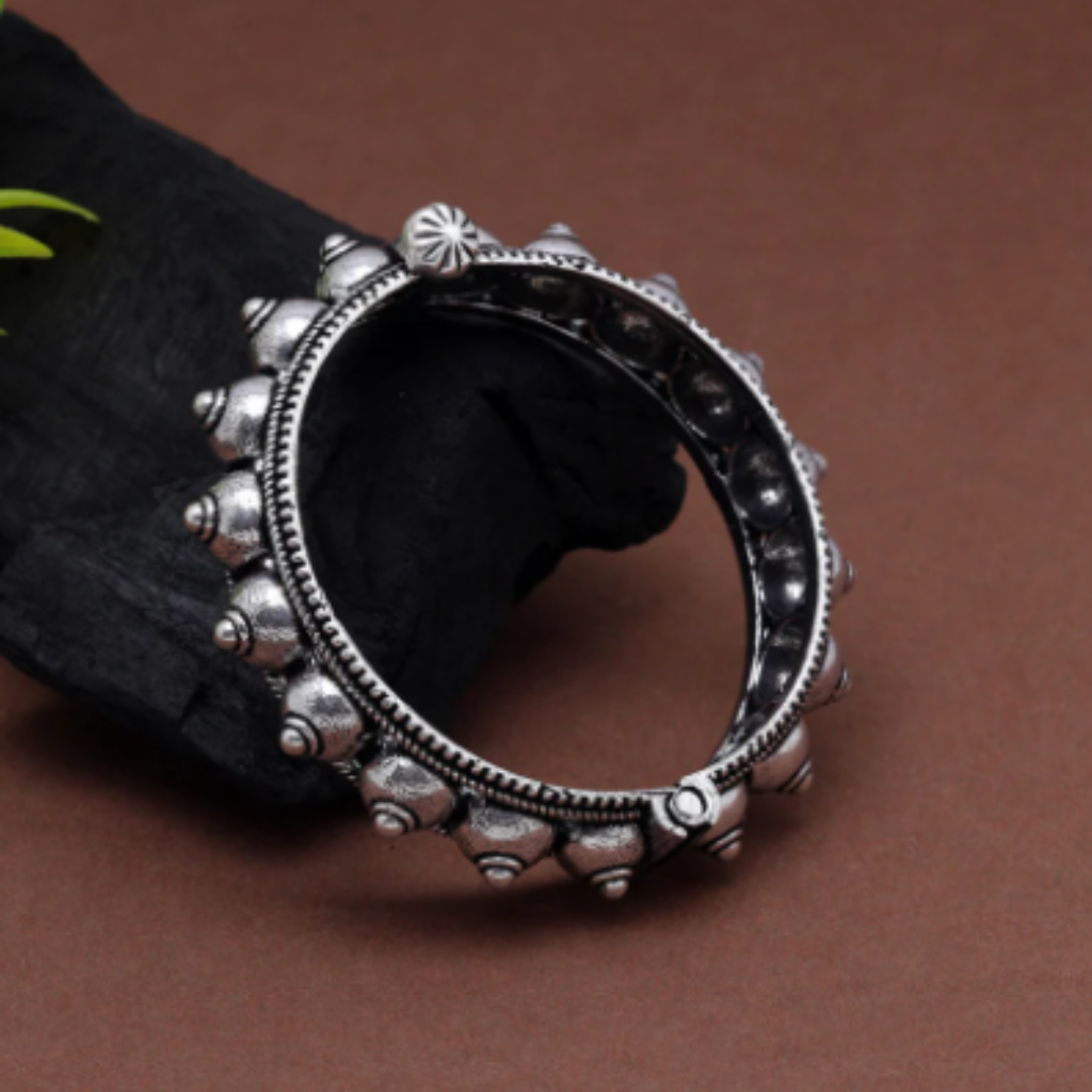 afghani,oxidised,silver,bracelet,kada