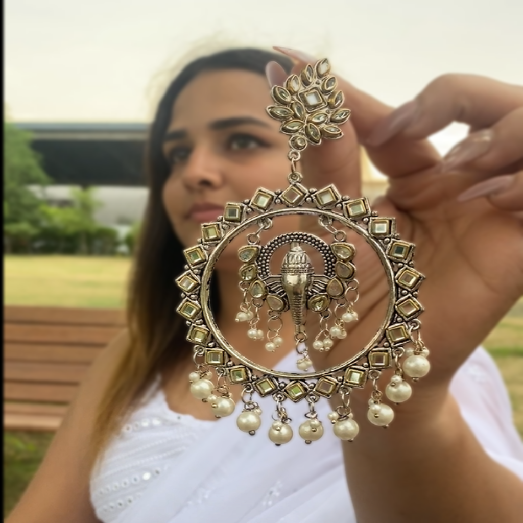 Divine Ganesh Earrings | Traditional Earring | for Girls and Women