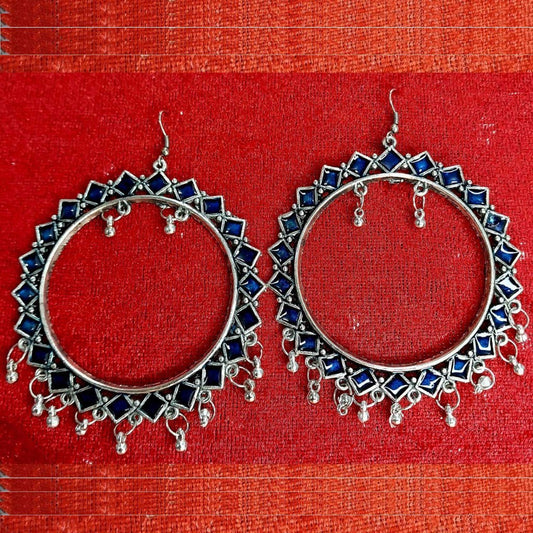Silver Oxidised Jhumki/Jhumka gaonkasaman