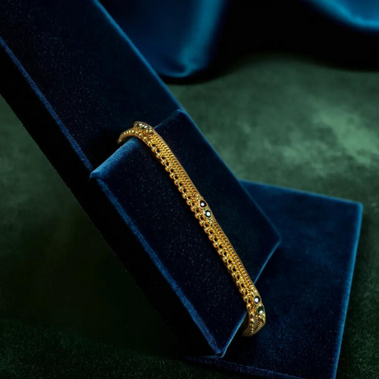 Multicolor Dual-Dot Gold-Plated Traditional Anklet | For Girls and Women