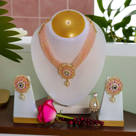 Beaded Pearl Elegance Choker | Set Traditional Jewelry | Pearl Choker/Necklace | For women and Girls.