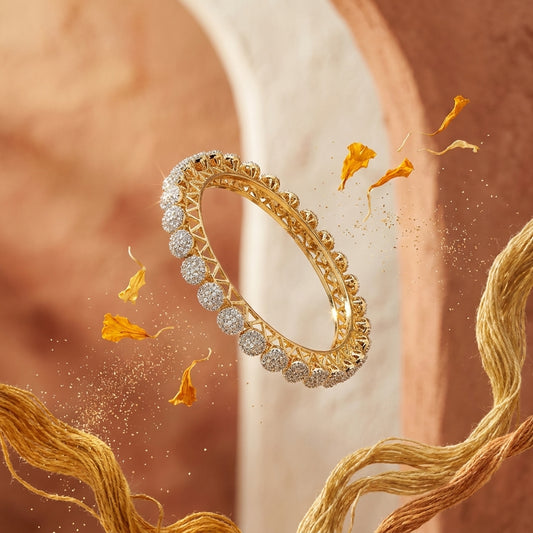 High Quality Traditional Paccheli With Zircon American Diamond Kada For Woman and Girls
