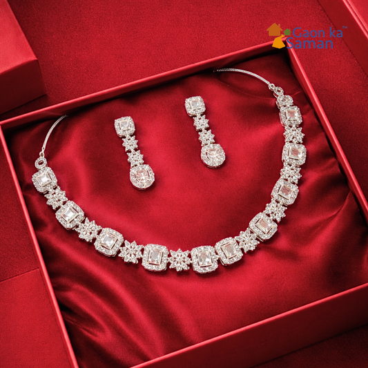 CZ Designer Necklace Set