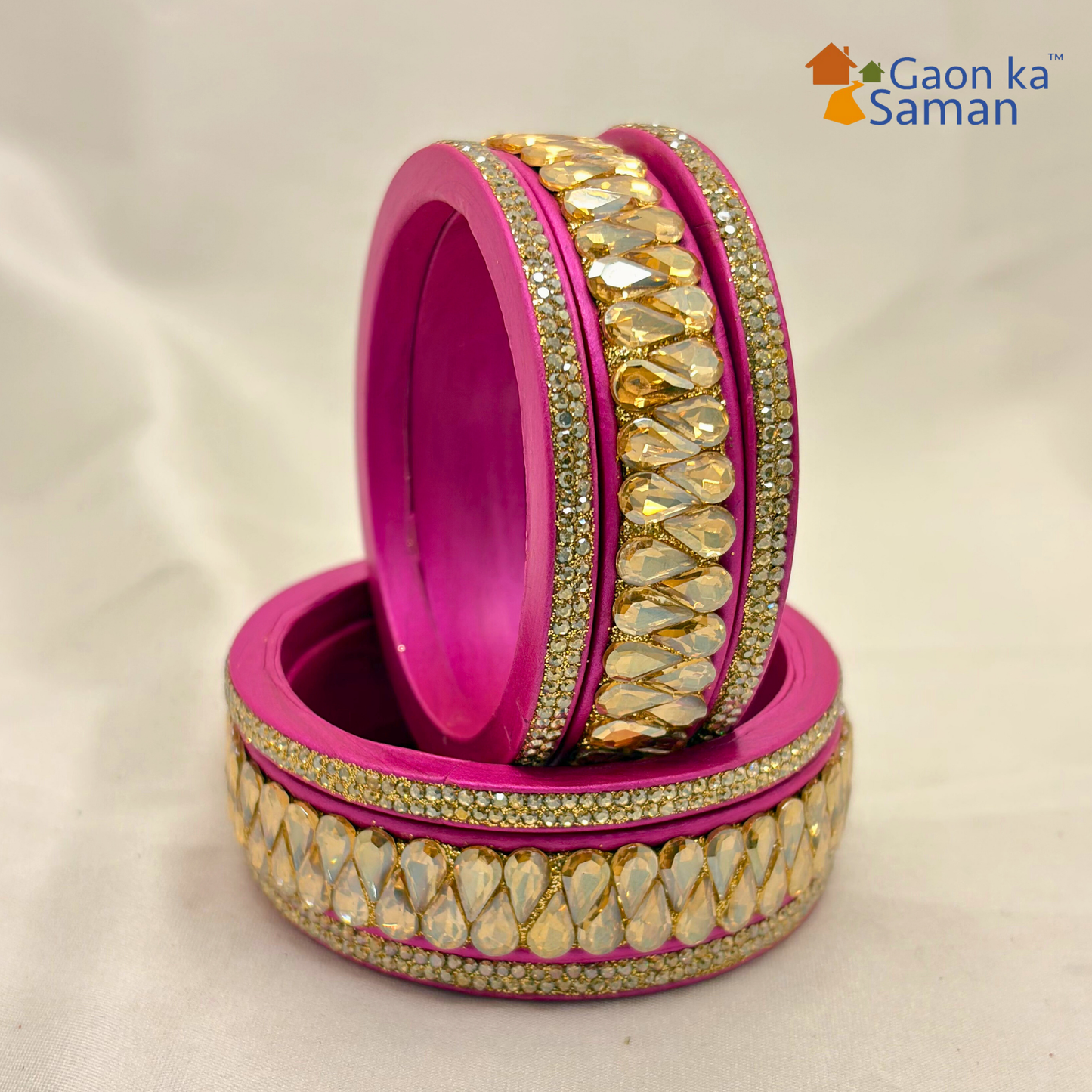 Traditional Rajasthani Wedding Special Lac Bangles Set For woman & girl (Pack of 6)