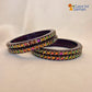 Rajasthani Lac Bangles with Mirror and Stone Embellishments (Set of 4)