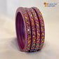 Rajasthani Lac Bangles with Mirror and Stone Embellishments (Set of 4)