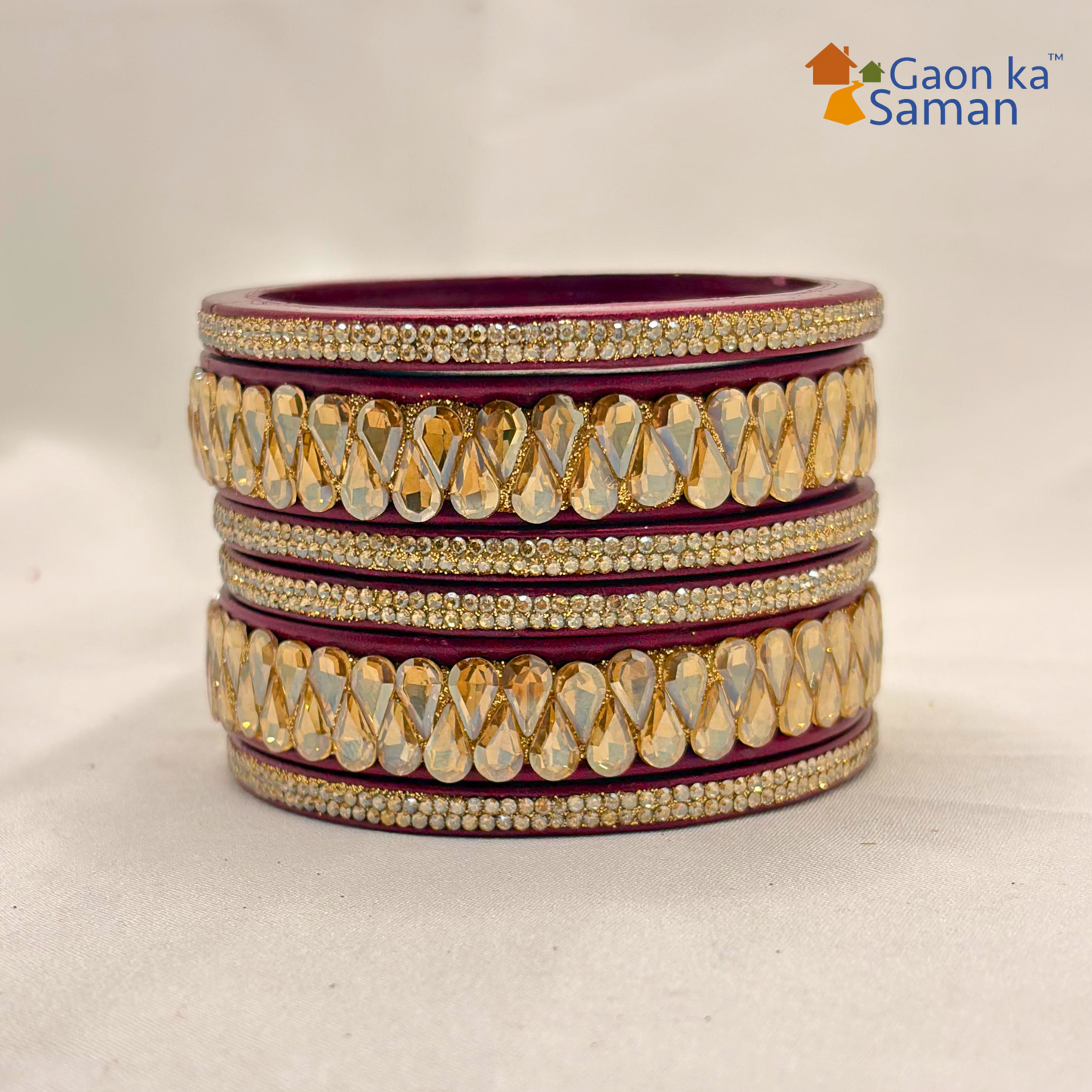 Traditional Rajasthani Wedding Special Lac Bangles Set For woman & girl (Pack of 6)