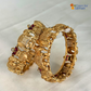 Gold Plated Elephant Bangle Traditional Temple Jewellery