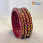 Rajasthani Lac Bangles with Mirror and Stone Embellishments (Set of 4)