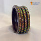 Rajasthani Lac Bangles with Mirror and Stone Embellishments (Set of 4)