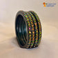 Rajasthani Lac Bangles with Mirror and Stone Embellishments (Set of 4)