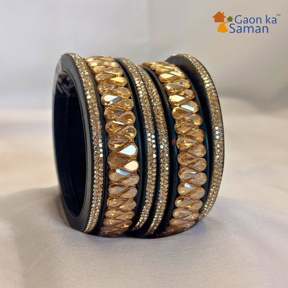 Traditional Rajasthani Wedding Special Lac Bangles Set For woman & girl (Pack of 6)