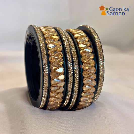 Traditional Rajasthani Wedding Special Lac Bangles Set For woman & girl (Pack of 6)