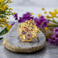 Ambi Floral Gold-Plated Brass Rings | Traditional Jewelry for Girls & Women