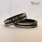 Lac Bangles with Beautiful Rhinestones Design (Pack of 4)