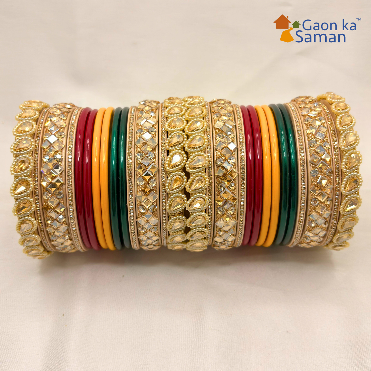 Rajasthani Rajwadi Bridal Lac Bangles Set With Beautiful Punjabi Look Design