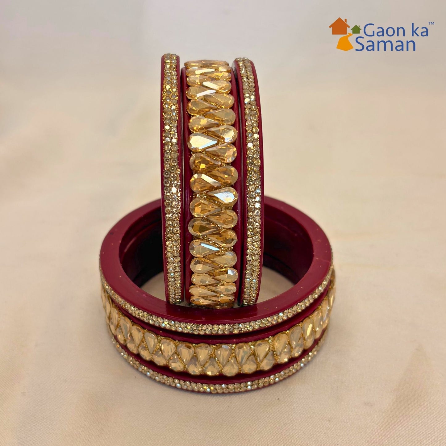 Traditional Rajasthani Wedding Special Lac Bangles Set For woman & girl (Pack of 6)