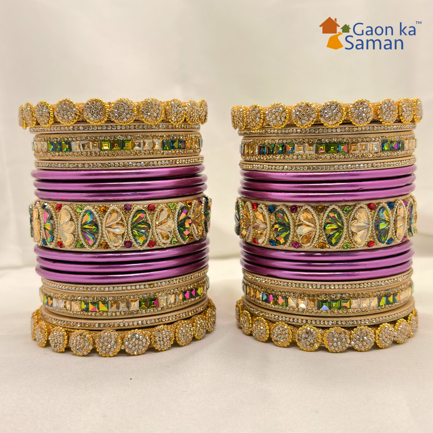 Royal Rajasthani Wedding Lac chura With Beautiful Punjabi Look Design Multicolour