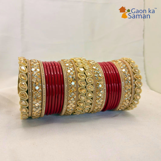 Traditional Rajasthani Rajwadi Lac Bridal Bangles set with latest Design Punjabi Look