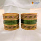 Karva Chauth Special Set Of Green Punjabi Lakh traditional Bangles Set | for women and girls