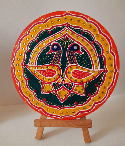 meenakari painting,handpainted,mdf plates