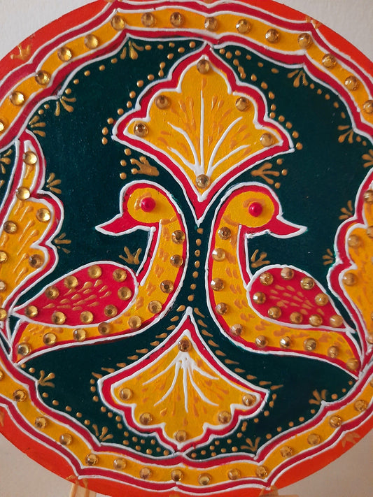 meenakari painting,handpainted,mdf plates