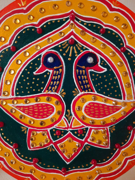 meenakari painting,handpainted,mdf plates
