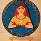 Set of two Handpainted 6" mdf plates with Rajasthani couple, on stands-2