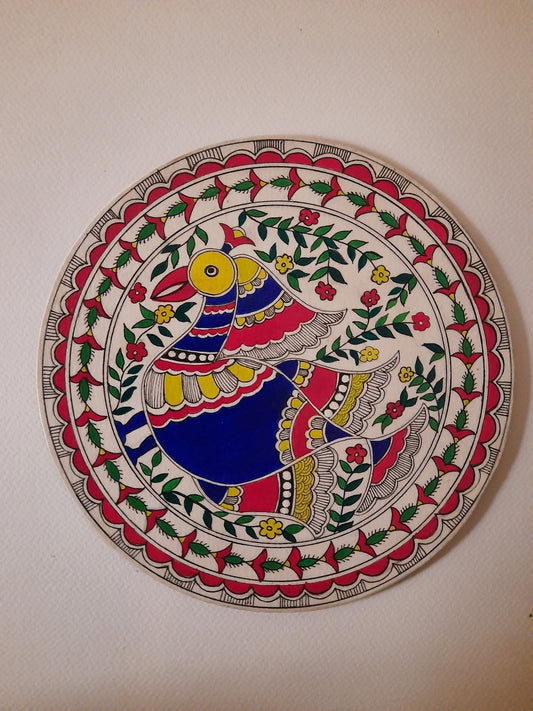 madhubani,handpainted,mdf plates