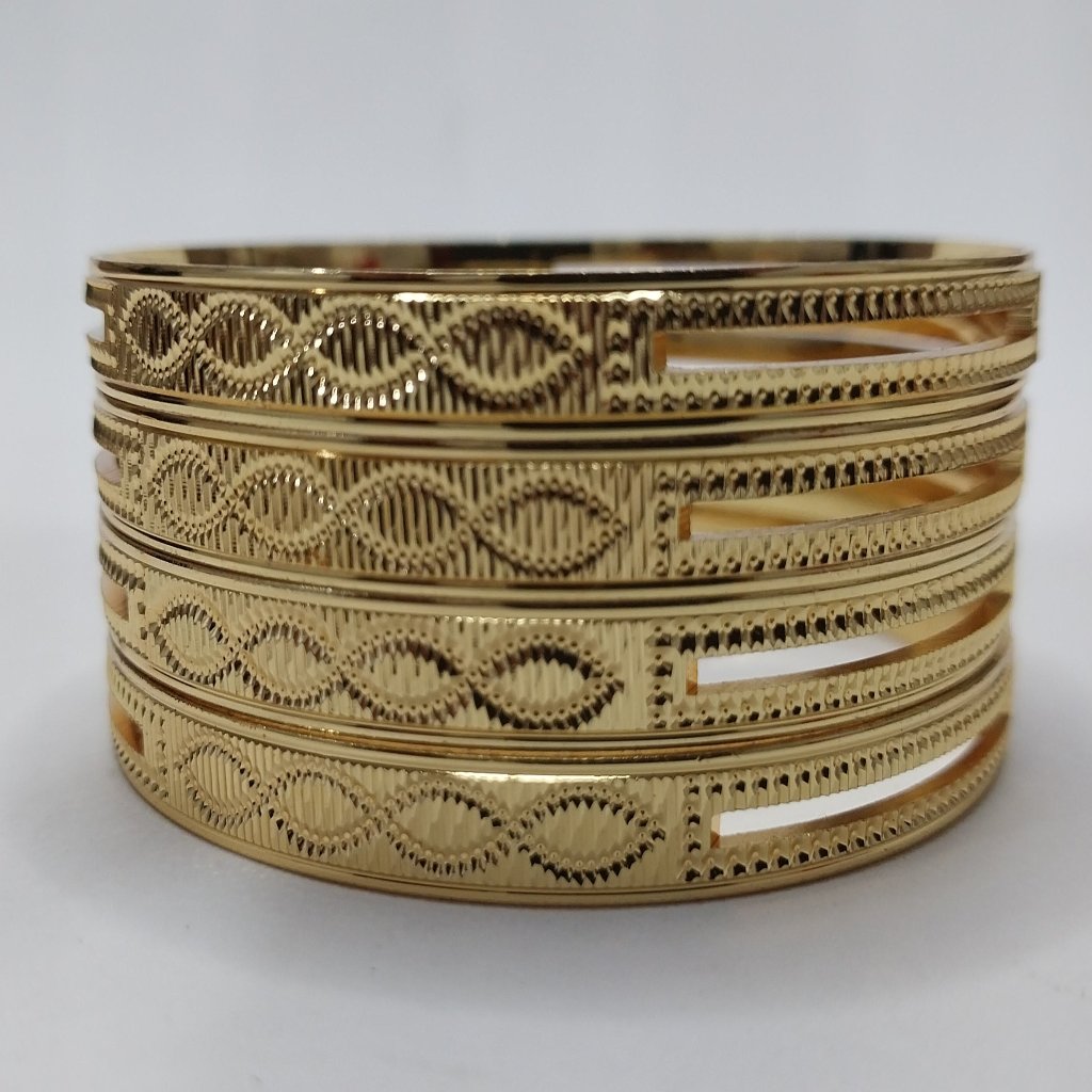 Gold Platted Crisscross Brass Bangles | Traditional Bangles | For Girls and Women.