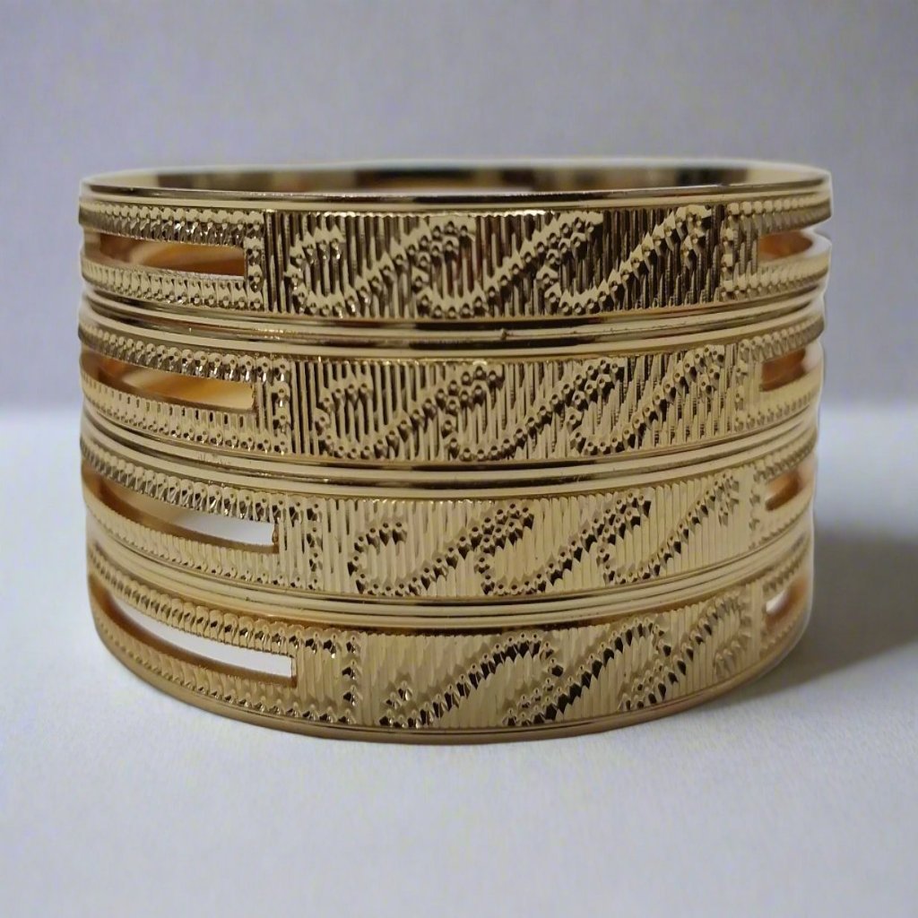 Gold platted Contemporary Brass Bangles | Traditional Bangles | For Girls and Women