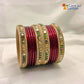 Rajasthani Lac Bangles Set in Latest Design Red Colour