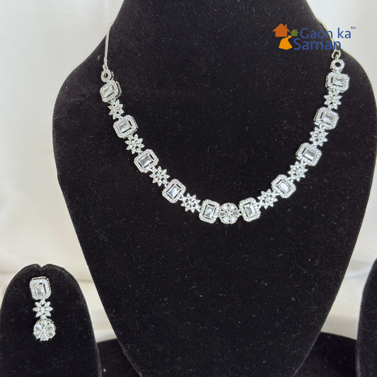 CZ Designer Necklace Set
