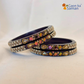 Lac Bangles with Beautiful Rhinestones Design (Pack of 4)