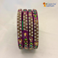 Lac Bangles with Beautiful Rhinestones Design (Pack of 4)