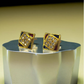 Rhombus Gold-Plated Rhinestone Studs | Traditional earring | for Girls and Women.